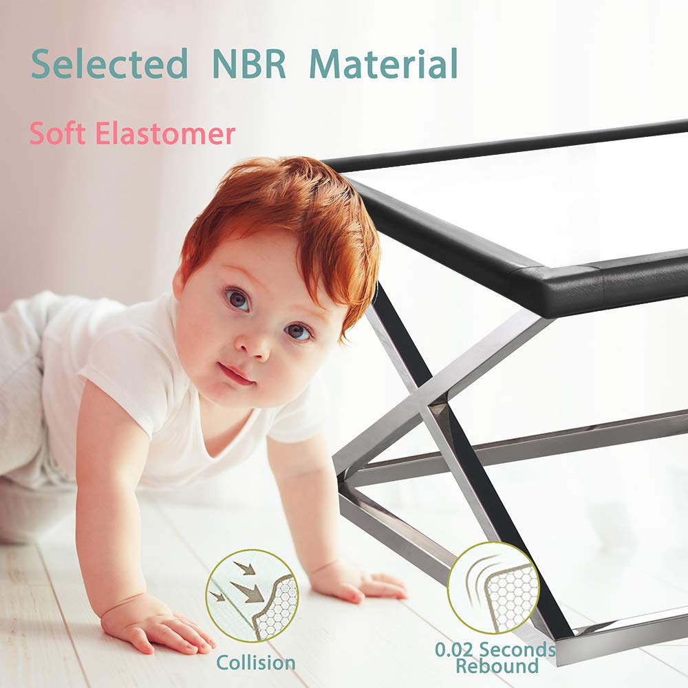 Corner and Edge Guards - 14ft (4.3m) [ 13ft Edge Cushion + 8 Corner Cushion ] Premium Childproofing Protector,Child Safety,Home Safety 1st Mamami (Black)