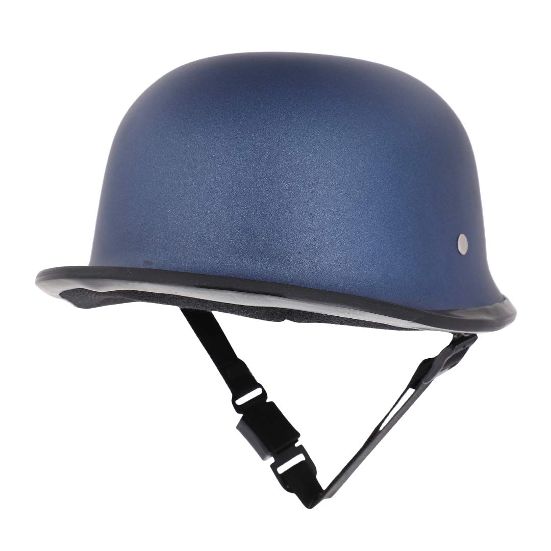 German Retro Style Multi-Purpose Helmet World War Inspired for Unisex Adult (Extra Large - XL, Blue Matte) (Non-Motorized)