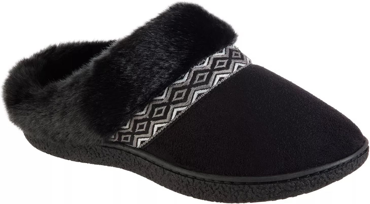 isotoner Women's Microsuede Sage Hoodback Slippers | Women Microsuede Slippers | Memory Foam Slippers