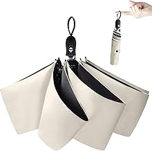 Parasol, UV Protection, 100% Light Blocking, Foldable, 6.7 oz (186 g - 196 g), Convenient to Carry, Durable, Lightweight, One-Touch Auto Open and Close, Rain Umbrella, Women's, Compact, Complete Light