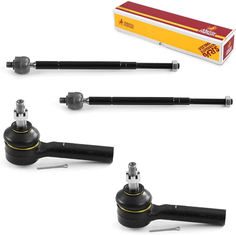 Kit de terminais de direção internos e externos dianteiros METRIX PREMIUM CHASSIS PARTS para Chrysler Pacifica 2004–2008 – 4 unidades
