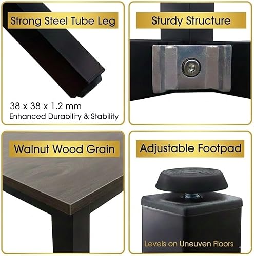 Miniatura 14 de Escritorio grande para computadora de 47 pulgadas, escritorio de estilo moderno y simple para oficina en casa, dormitorio, escritorio de estudio