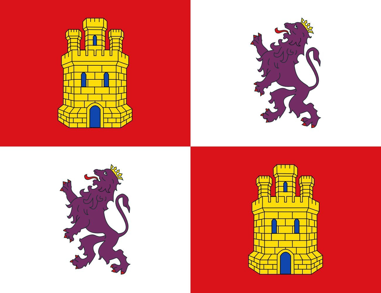 Drapeau Castille-et-León de qualité premium mailles bloquées haute résistance