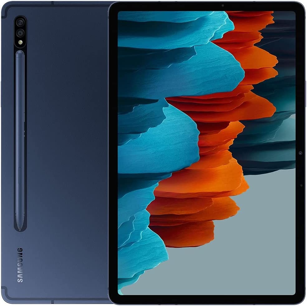 SAMSUNG Galaxy Tab S7+ (5G Tablet) Unlocked LTE/WiFi | 2020 Model (Mystic Navy, 128 GB) (Renewed)