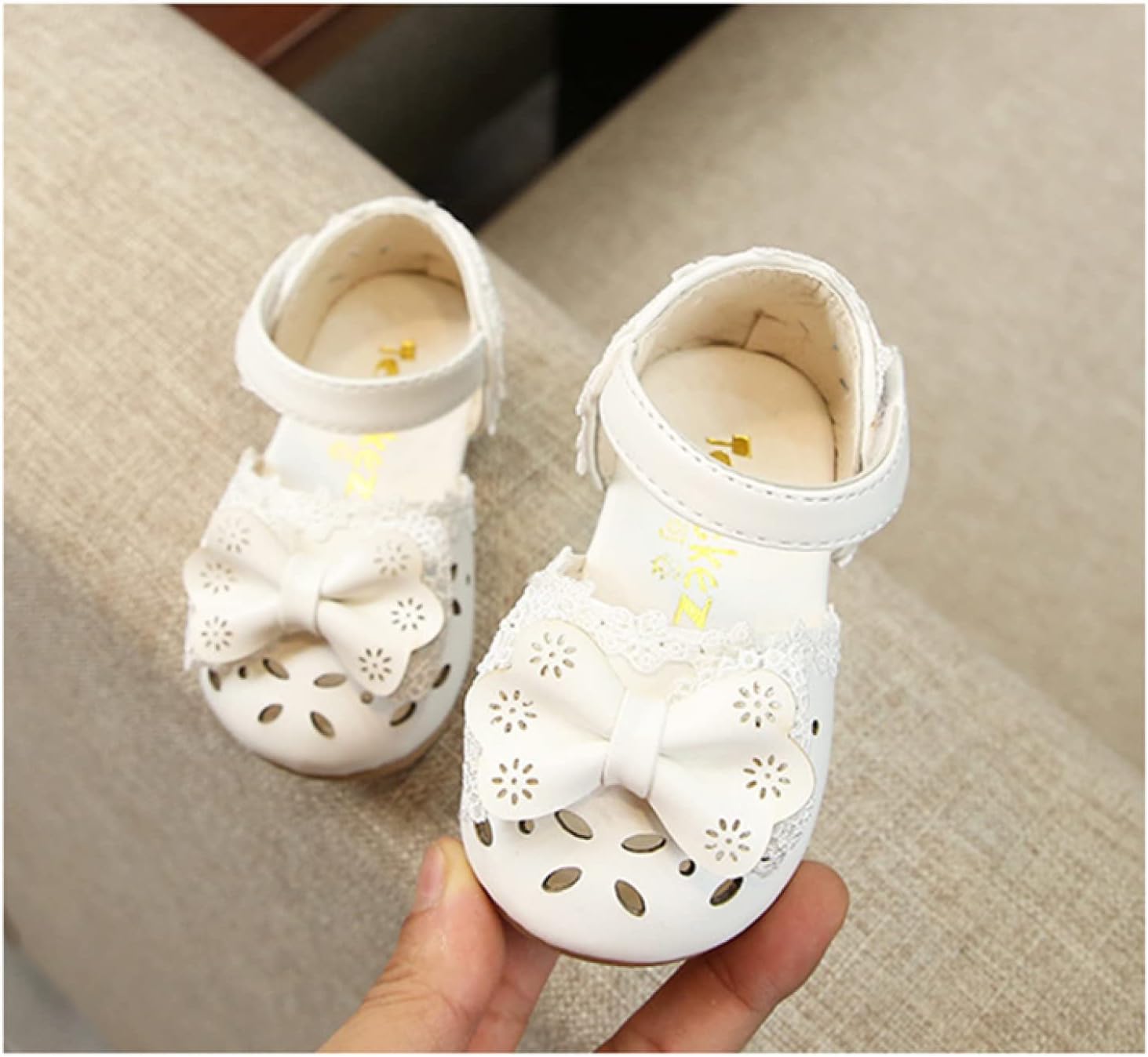 [XYJP] 女の子 サンダル レース 蝶結び つま先 可愛い 柔らかい 夏用靴 フォーマルシューズ ヒール ガールズシューズ キラ