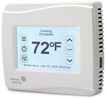 Johnson Controls TEC3611-00-000 Thermostat, 9 in, 4 Out, Sensor Yes, Dehumid No