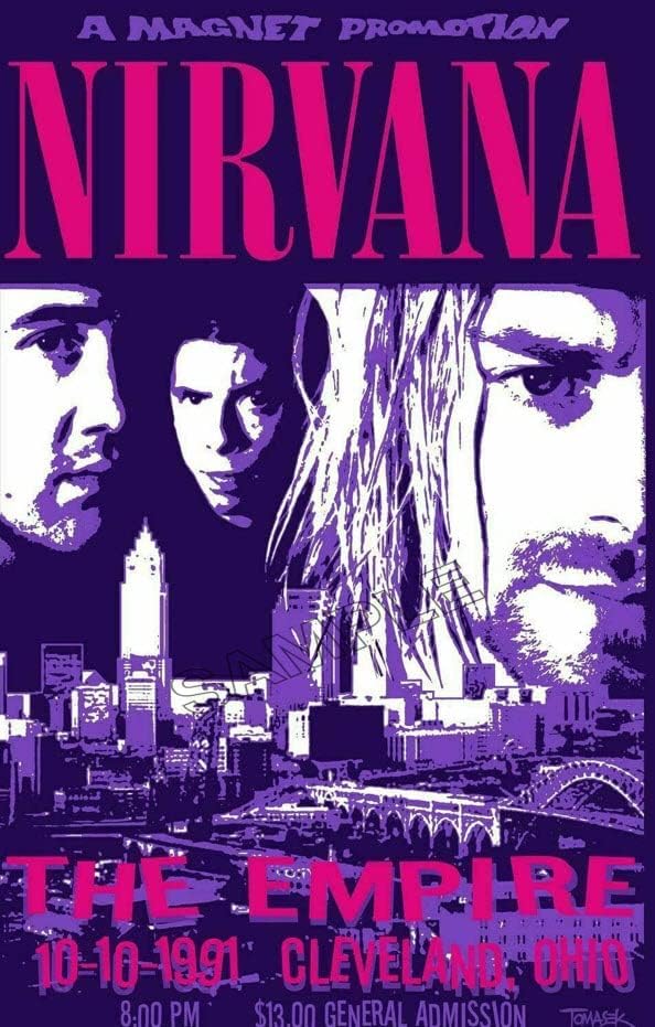Nirvana Poster Vintage Rock Band Heavy Metal Photo Wall Art Picture Poster A4