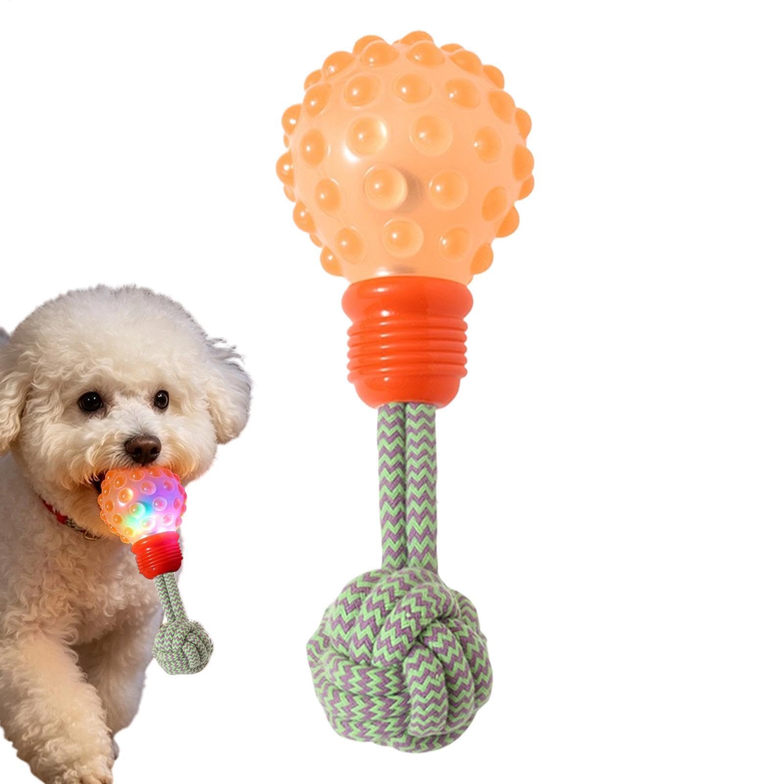 Hundespielzeug aus Lustiger Interaktiver LED-Baumwollseil-Knoten Zur | Hundespielzeug Seil Zerrspiel Für Training, Werfen, Ziehen, Balkon, Innenhof, Park und Outdoor-Spaziergänge
