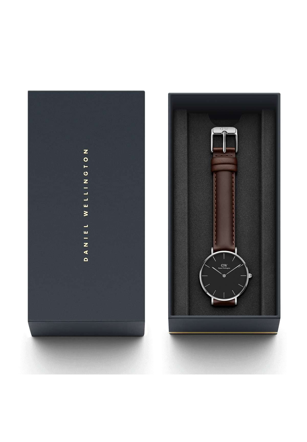Daniel Wellington Orologio Petite Bristol da Donna, 32mm Pelle Argento Orologio Donna