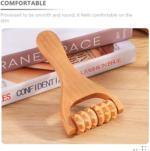 Miniatura 6 de Ciieeo Rodillo de masaje de madera, herramienta de masaje de cuentas de madera, herramienta de masaje de cuentas de madera para alivio de tejidos de