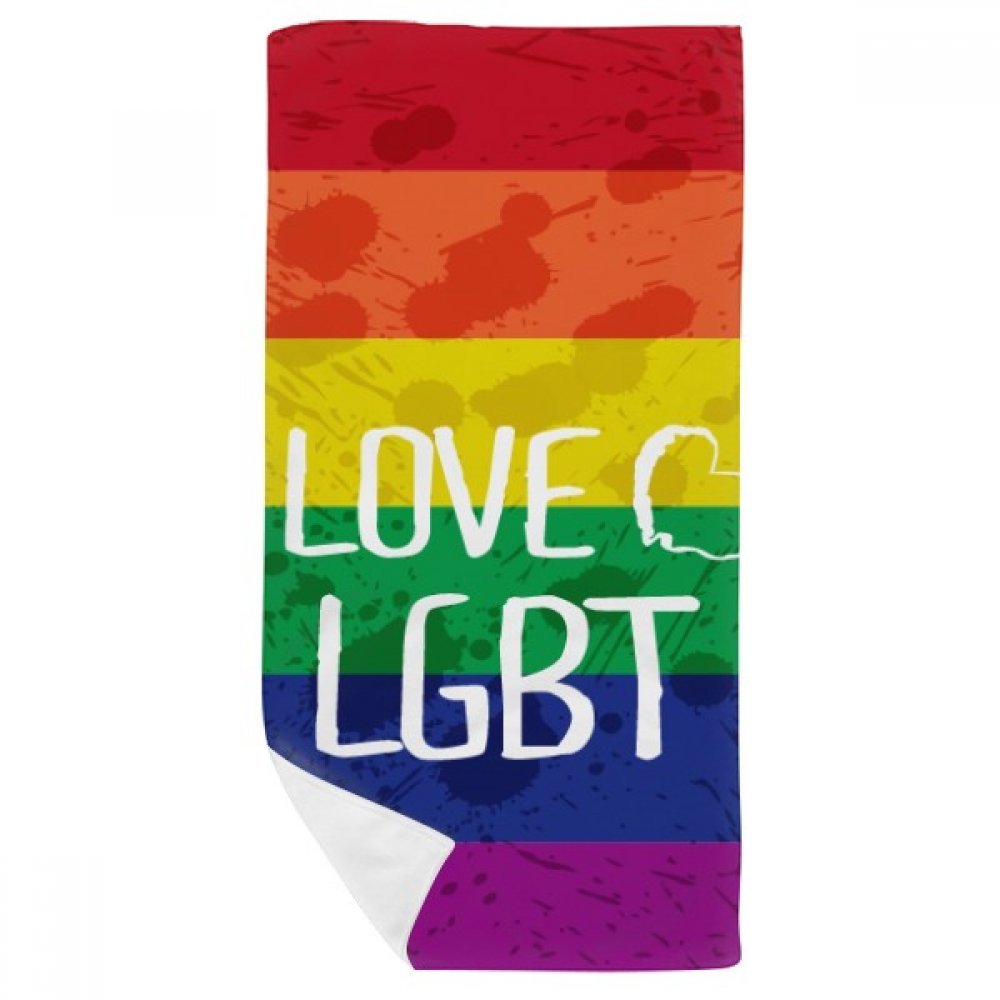 Serviette de bain arc-en-ciel LGBT enveloppez-vous de douceur et de fierté