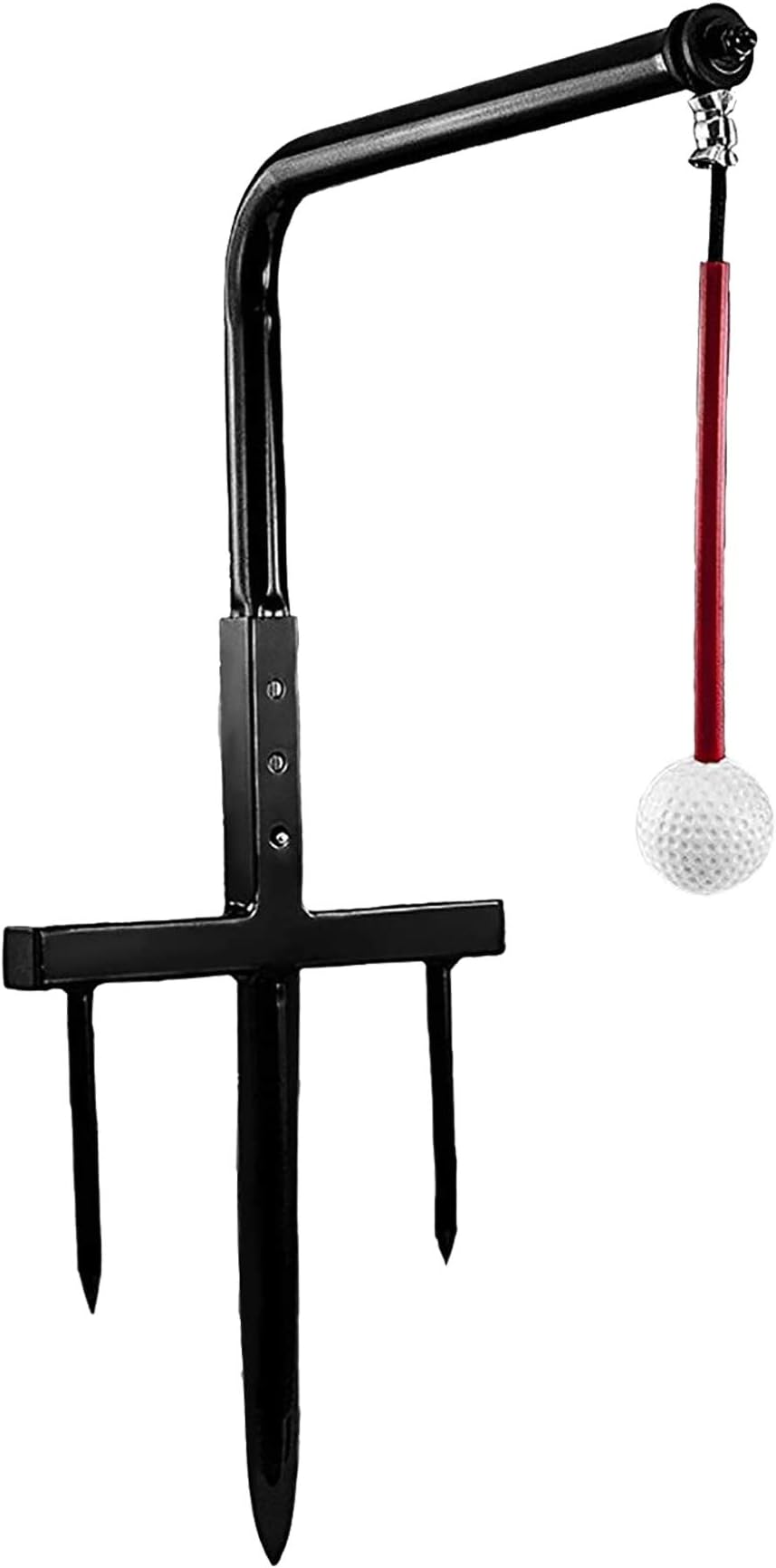 POSMA ST080 Metal Golf Swing Trainer Club Champ Swing Groover Golf Training Aid 15pcs Multi Color PU Practice Balls Gift Set - Come Cinch Sack Carry Bag in Black