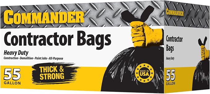 Bolsas para escombros Commander 55 galones 3 Mil, paquete 20 miniatura 2