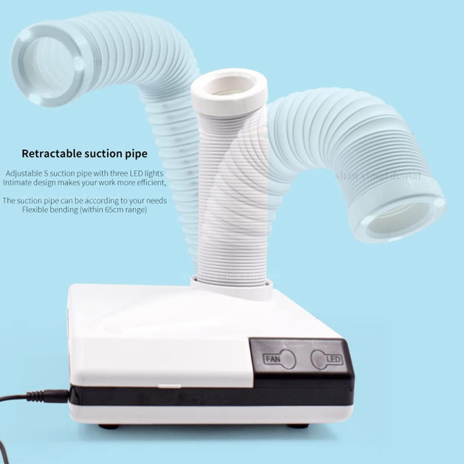 SenhE Aspirapolvere Portatile Potente a LED, Aspiratore da Tavolo, Mini Aspirapolvere Dentale da 60 W, Aspiratore Dentale Portatile Silenzioso per Lucidatura
