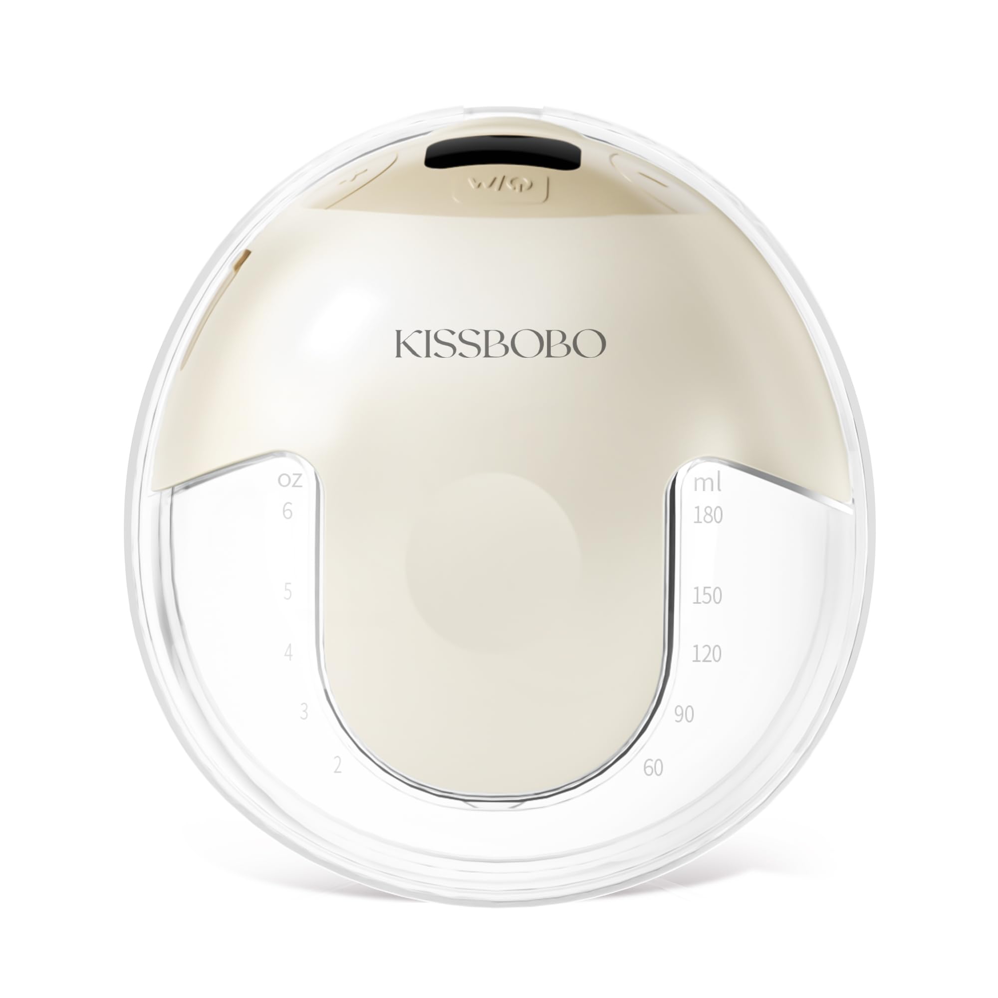 KISSBOBO Tiralatte elettrico, 4 modalità, 19 livelli, senza mani, forte potenza di aspirazione 320 mmHg, aiuta le mamme a produrre più latte (1 pezzo/beige)