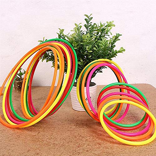 Obtanim 12 Pcs Small Plastic Ring Toss Game For Kids And Outdoor Toss Rings For Speed And Agility Practice Games, Random Colors #TOP6