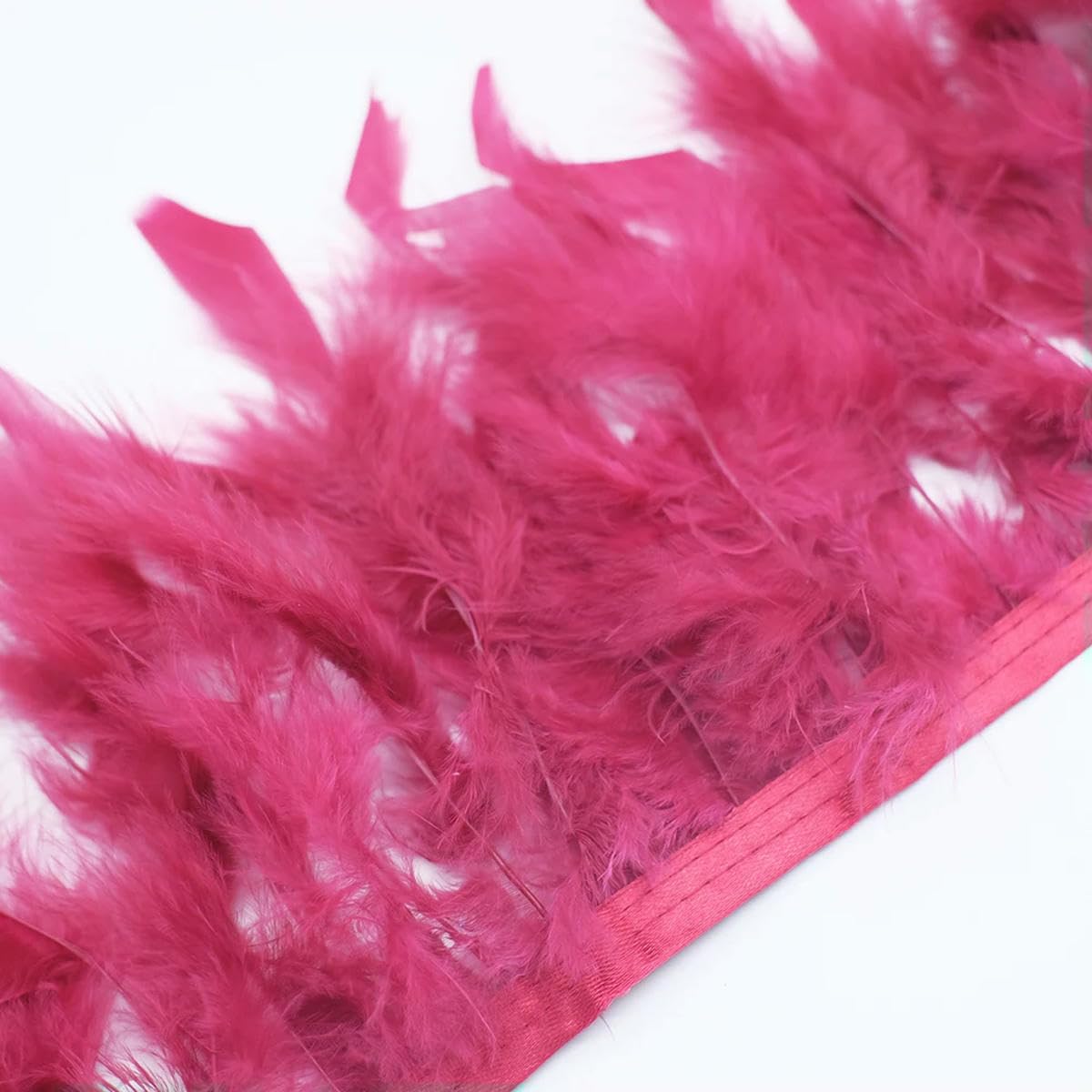 FRANGIA PIUME DI STRUZZO 150MM - FUCSIA