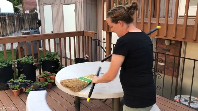 Yocada Heavy-Duty Corn Broom Commercial Indoor Outdoor Broom 59.8 inch Tall | for Courtyard Garage Lobby Mall Market Floor Home Office Leaves Stone Dust Rubbish