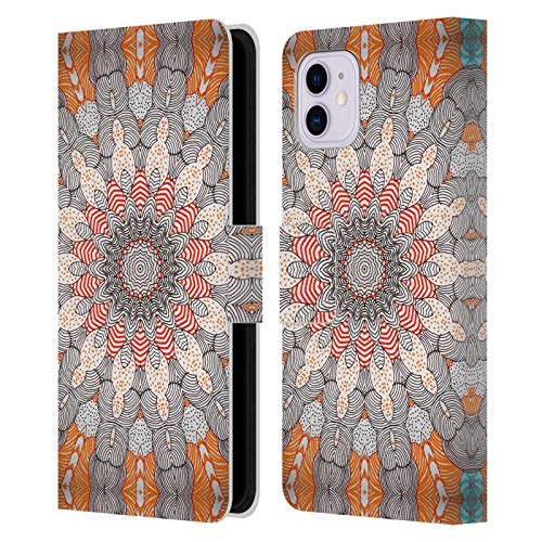 Evita Pantallas Rotas en iPhone 11 con esta Funda Libro Mandala de Cuero