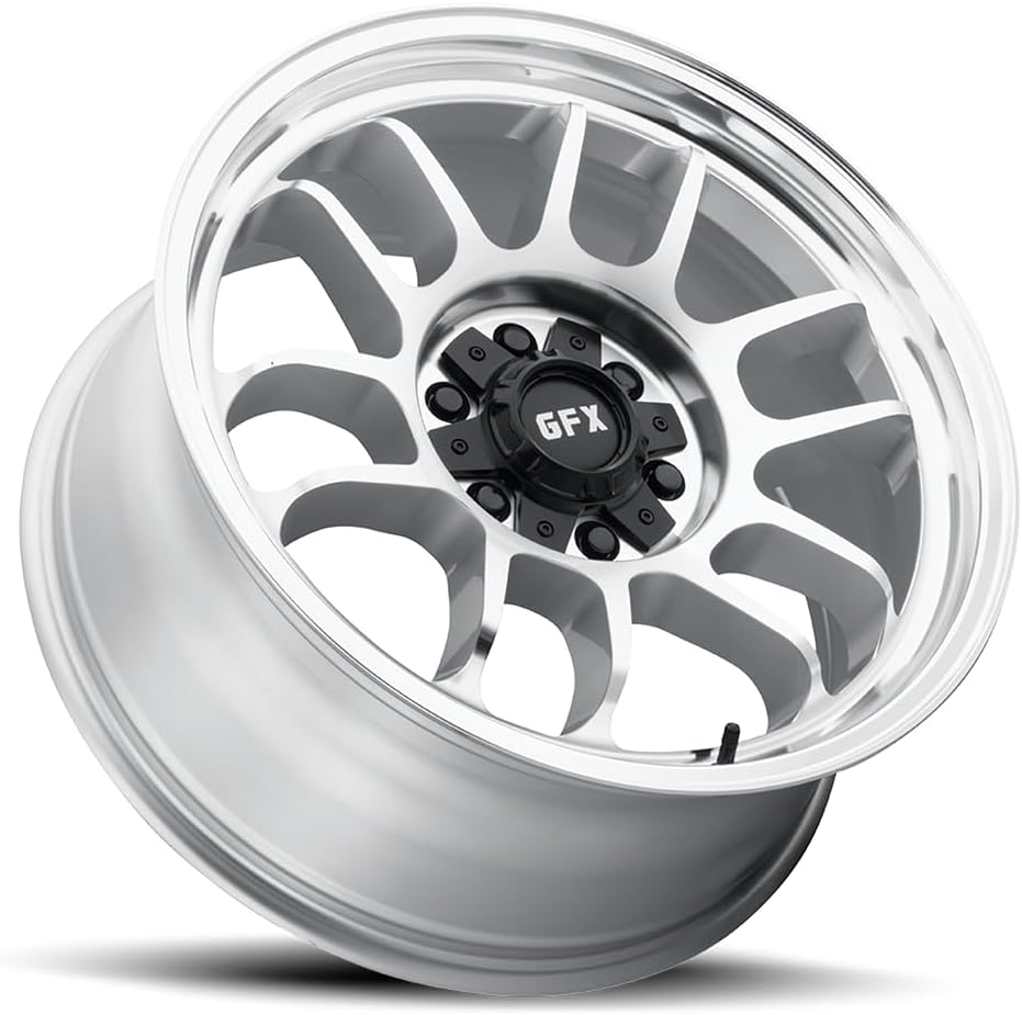 TR28 Wheel 17x8.5 inch Custom Aluminum Rim 17 inch Silver Full Machine Face & Lip 6 Lug Split 6 Spoke for Truck T28 785-6139-N6 SMF