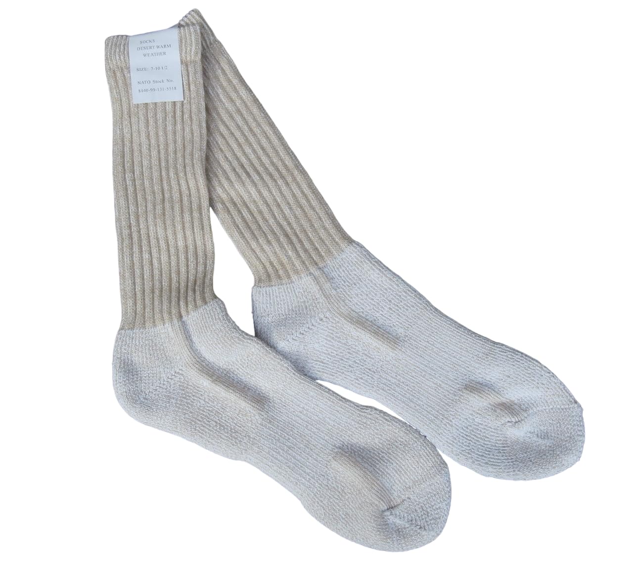 Military Surplus British Army Soft Comfortable Desert Socks(1 Or 2 Pairs) (1 X Pair[UK 7-10.5])