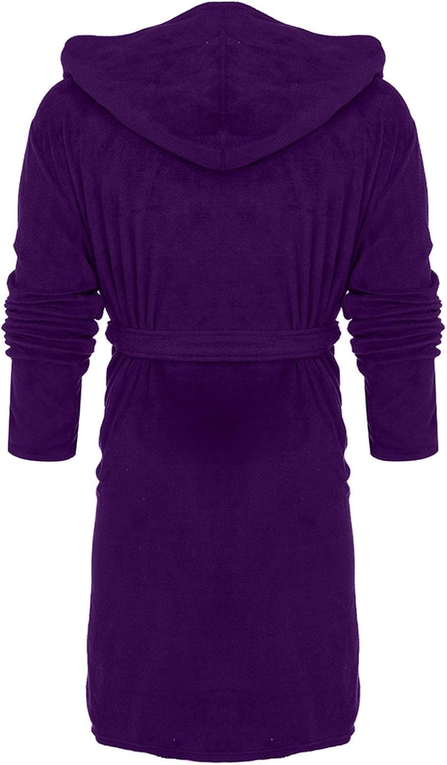Women's Hooded Fleece Robe, Long Plush Robes for Womens with Hood Soft Warm Spa Bathrobe