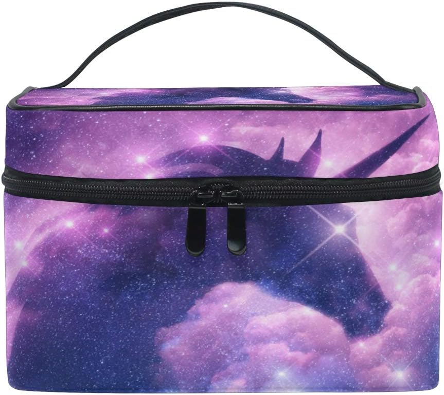 バララ La Rose 化粧箱 コスメポーチ 大容量 化粧ポーチ おしゃれ 機能的 ユニコーン 動物 星空 宇宙柄 かわいい メイクポーチ 軽量 小物入れ 収納バッグ 女性 雑貨 プレゼント