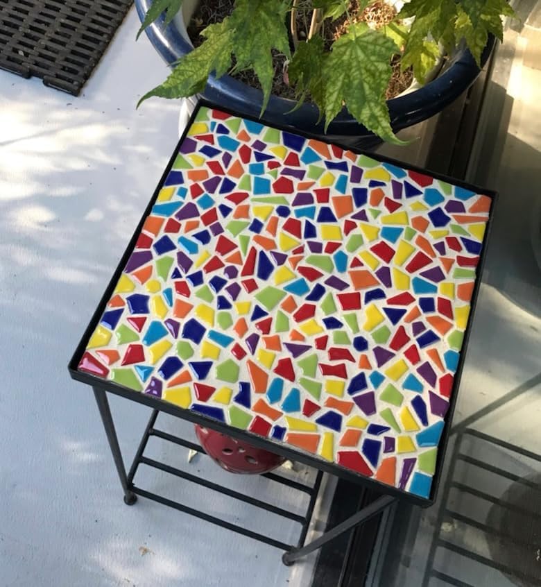 Miniatura 9 de Azulejos de mosaico de cerámica irregulares de 0.78 a 1.57 pulgadas, piezas de mosaico de 1.1 libras, piedras para decoración del hogar, platos de