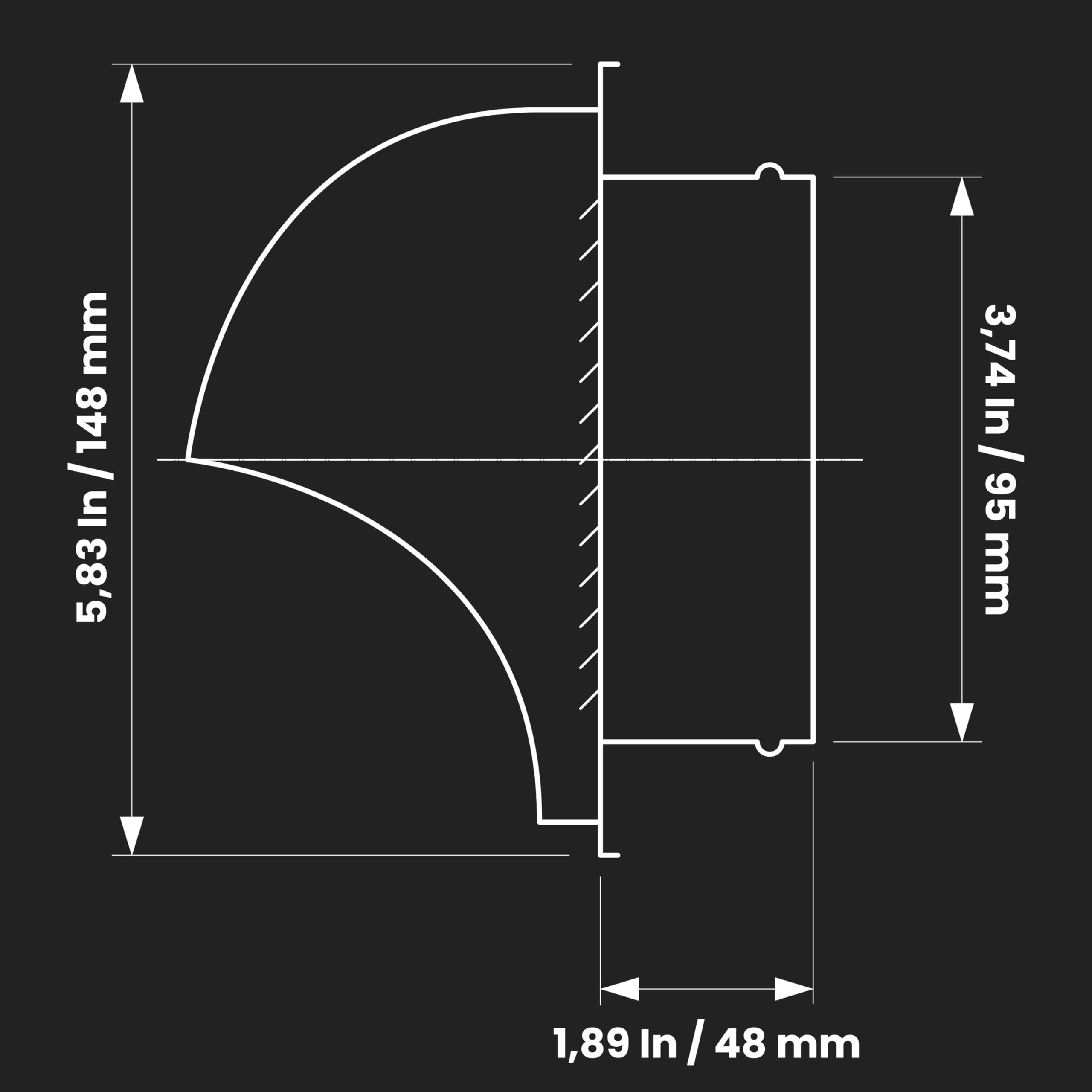 Repa Market Stainless Steel Bull Nose Outdoor Vent Cover with Rubber ...