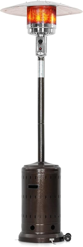 Nuu Garden Outdoor Propane Gas Patio Heater with Wheels,Brown