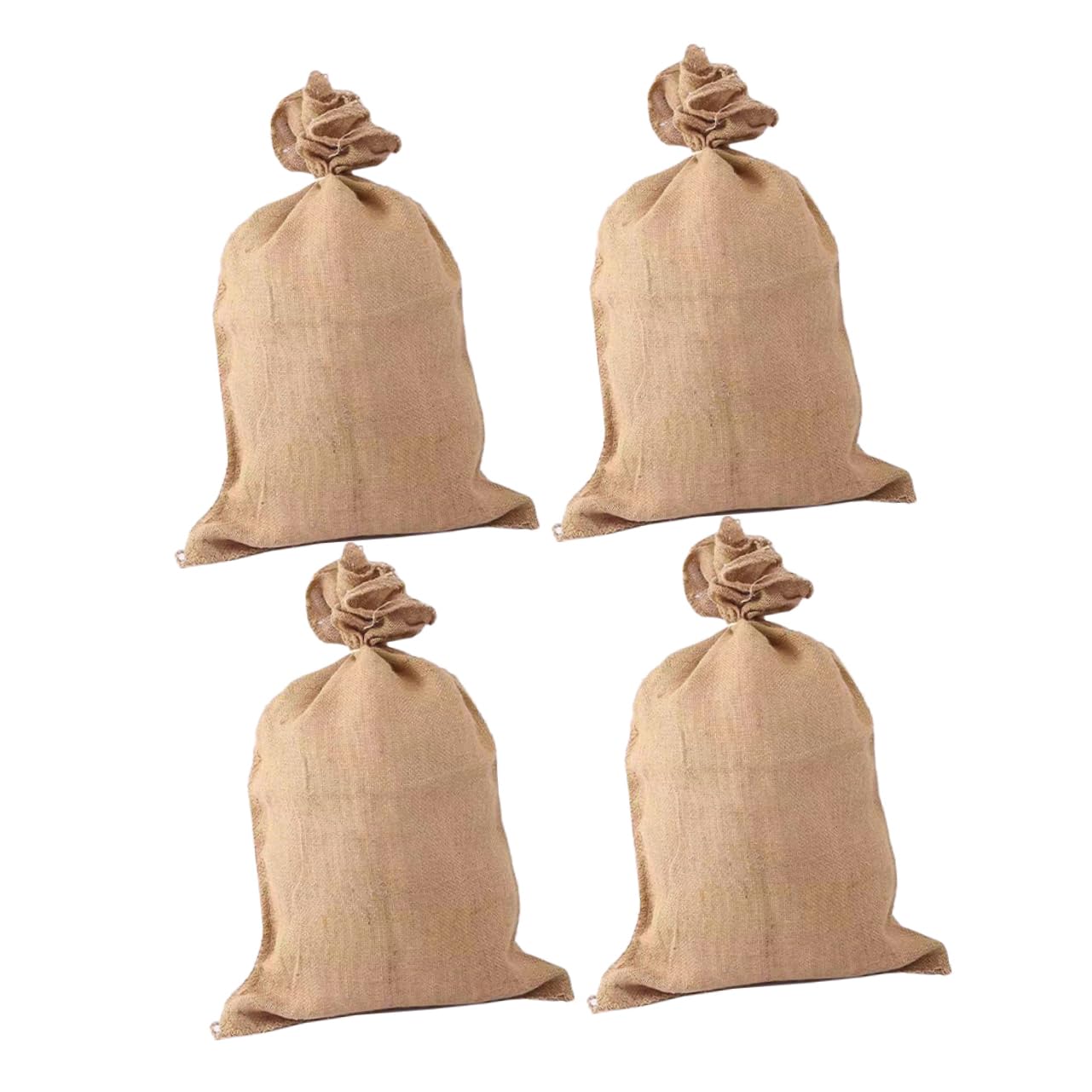 BESTonZON 4pezzi Sacco Di Juta Resistente Per Controllo Inondazioni Stoccaggio Patate e Trasporto Pesante Borsa Di Juta Per Patate Borsa Da Corsa Per Giardinaggio All Aperto