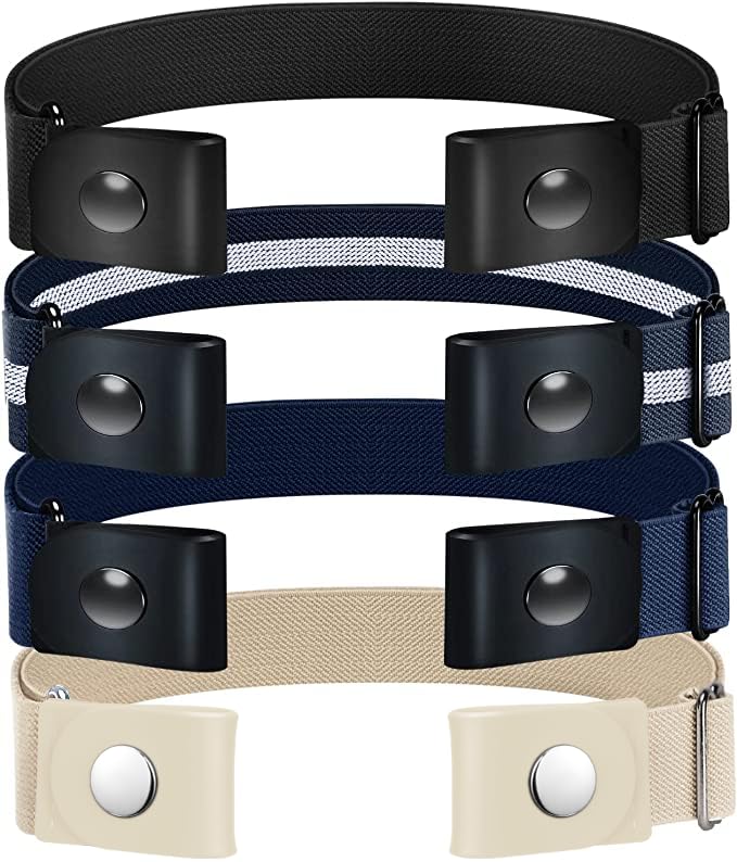 Image of TOURZOO Belts for Women /Men Buckle Free Elastic Belt Invisible No Buckle Stretch Waist Belt For Jean Pants,Dresses,No Bulge