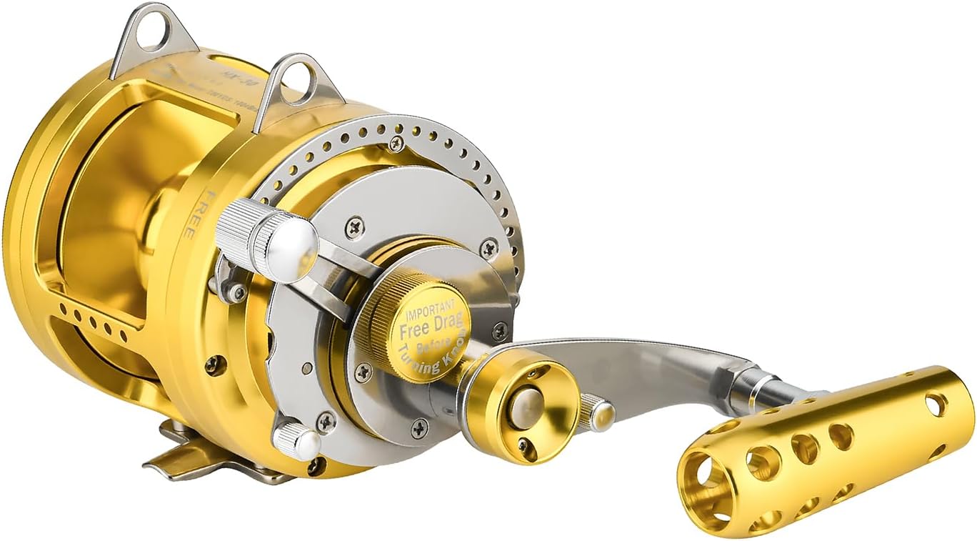 GOMEXUSTrolling Reel,Conventional Reels Saltwater for Tuna Sailfish Swordfish Deep Sea Fishing Reel