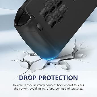 Silicone Case for Lenovo Legion Go S,Shockproof Anti Scratch Anti Squeeze Non Slip Silicone Dust Protection Cover,Black