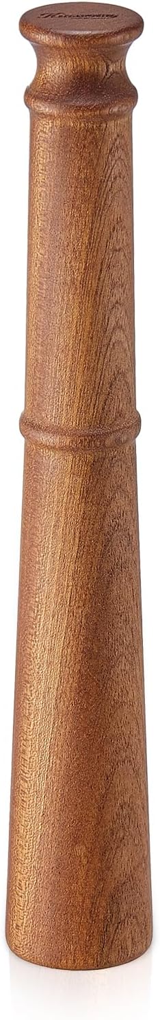 KITESSENSU Wooden Muddler, Cocktail Muddler for Cocktails, Mojito Muddler for Lemonade Herb Lemon Garlic Crusher, Streamlined Design, Durable, Sapele Wood