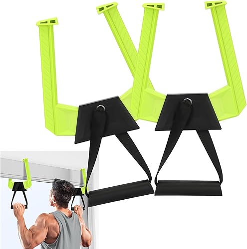Miniatura 1 de Barra de dominadas portátil para puerta, barra de dominadas de viaje, equipo de gimnasio en casa ajustable, diseño de doble mango para dominadas,