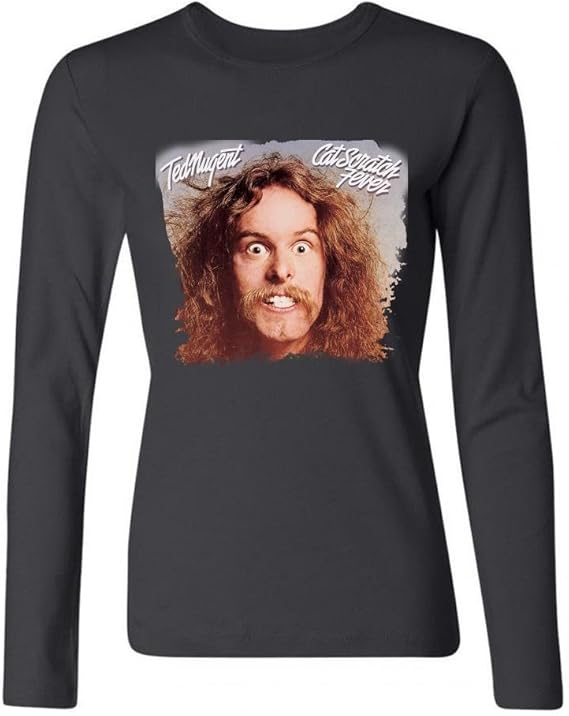 Amazon.com: UNNIK Women's Ted Nugent Classical Eexpression Logo Long Sleeve T-shirt Black XXL 