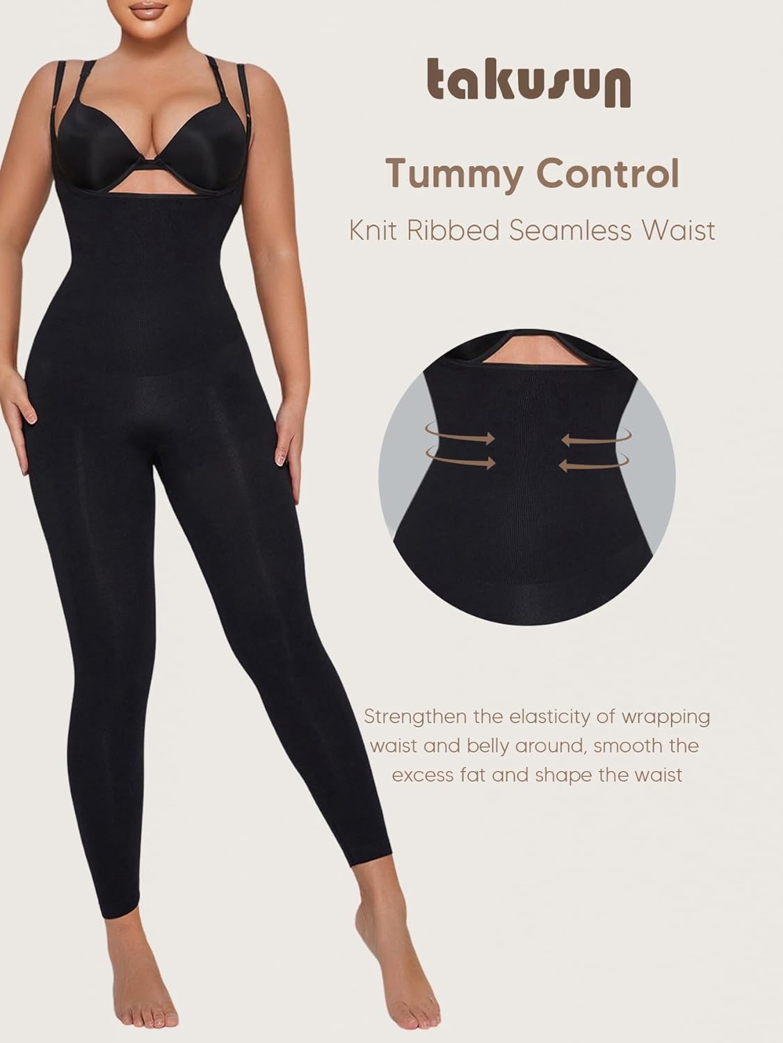 Women Open Bust Full Bodysuit Tummy Control Shapewear Workout Yoga Jumpsuit Body Shaper Butt Lifter Thigh Slimmer - Image 4