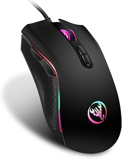 Computer Wired Mouse Pro Gaming Mice 7 Color Changing Ergonomic Mouse 3200 DPI Adjustable