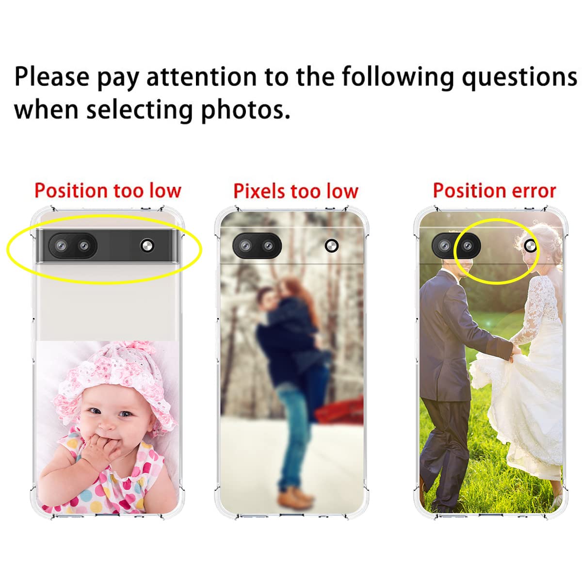 Styletify Personalized Photo Case For Google Pixel 6 Pro,Custom Picture Phone Case Shockproof Soft Silicone Case Phone Protective Cover Customized