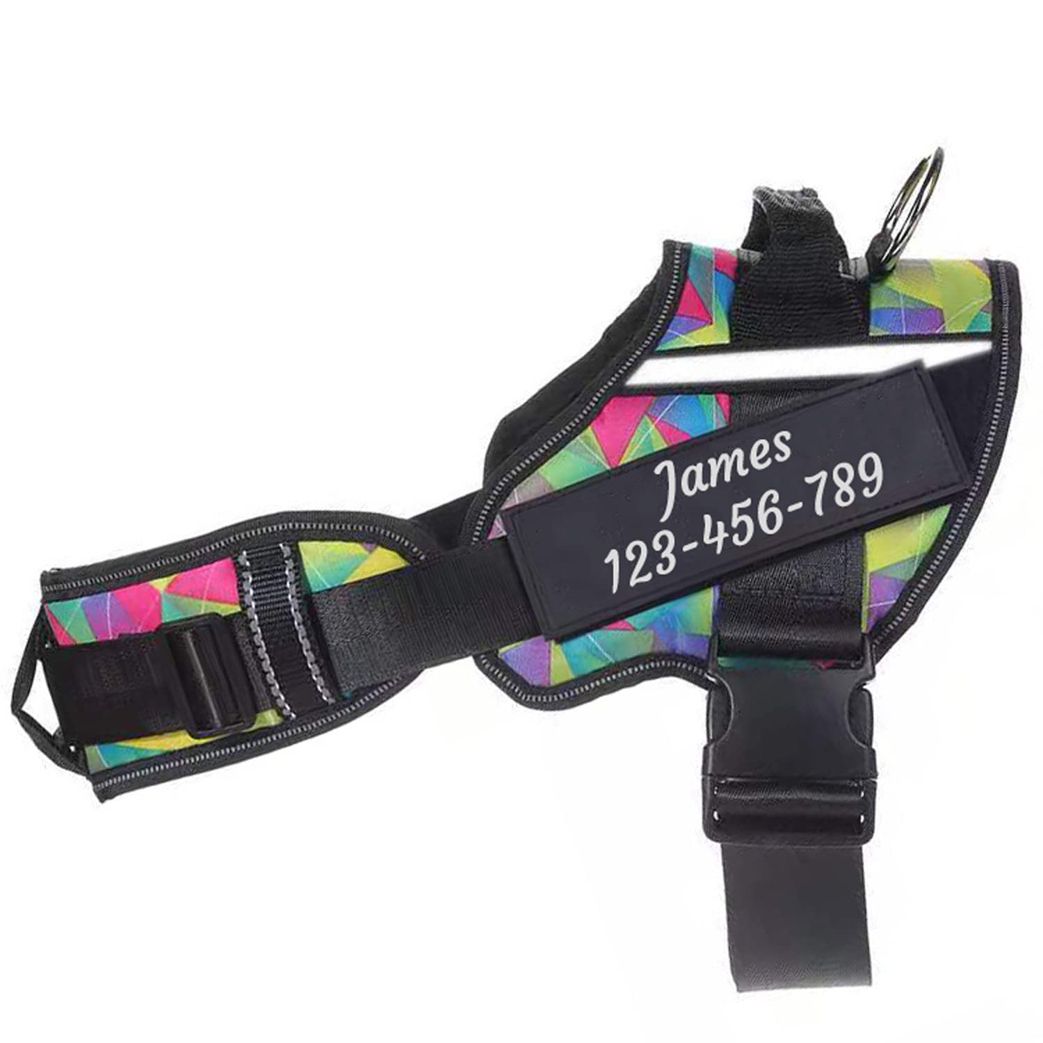 SHUMEI Arnés de perro personalizado compatible con nombre y teléfono, entrenamiento y caminar para perros pequeños, medianos y grandes, no más tirones o asfixias
