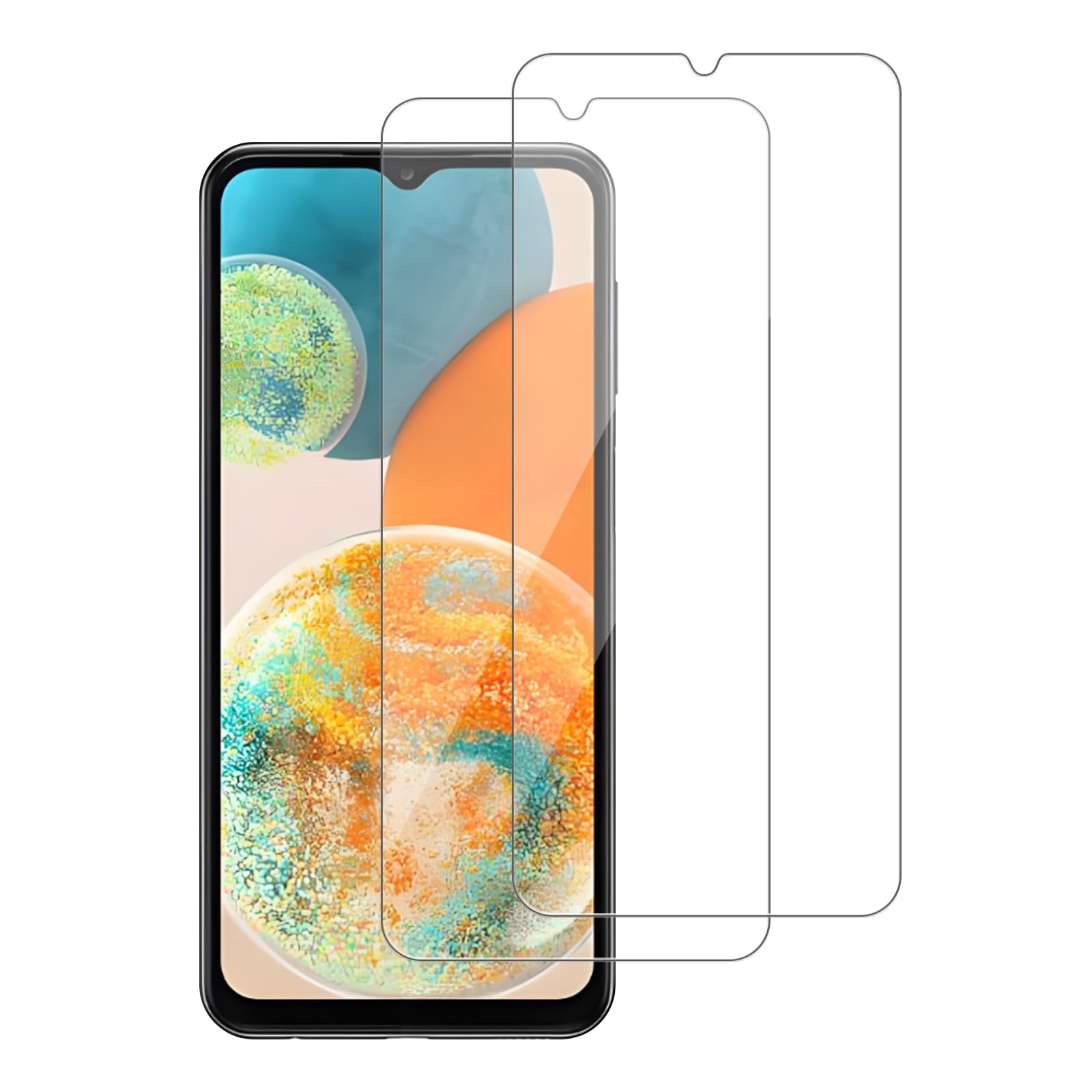Heenjer 2 Pack for Samsung Galaxy A23 5G / A23 5G UW Screen Protector, Tempered-Glass, Micro-curved Edges, Case Friendly, Bubble Free, HD Clear, Easy