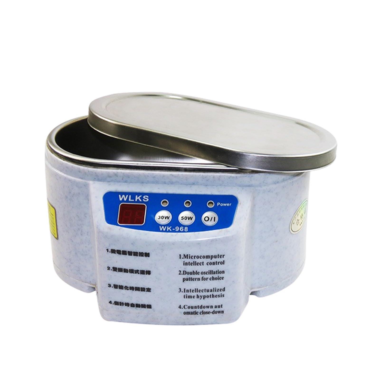 Limpiador sónico, Limpiador Ultrasónico 30/50W Ator Bath 40Khz Degas For Relojes Lentes De Contacto Gafas Dentadura Dientes Maquinilla De Afeitar Eléctrica,Uso prolongado