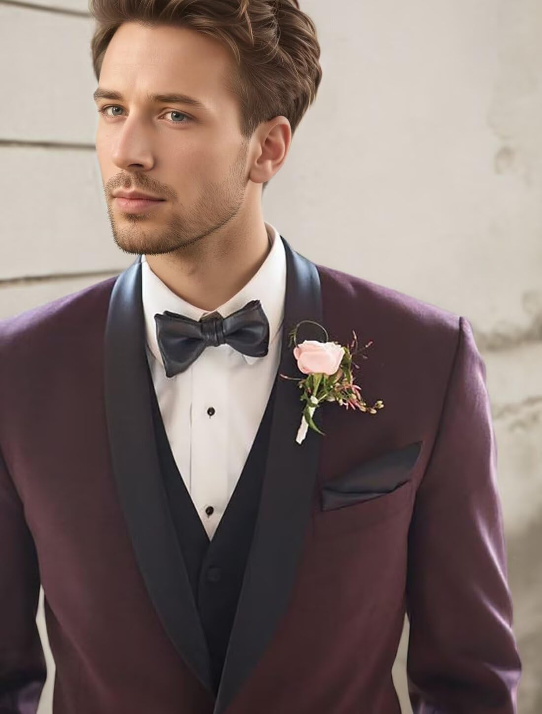 Suits for Men Slim Fit 3 Piece Mens Suits Blazer Vest Pants Set Formal Suit Wedding Prom Party Business