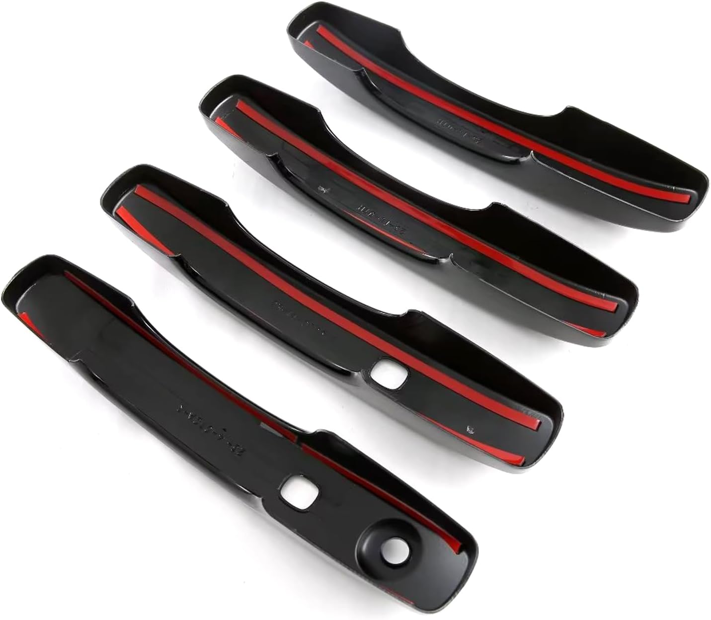 for Ford Ranger 2023-2024(Wildtrak/XTL/XL) Glossy Black Side Door Handle Cover Trim with Smart Key Hole 4pcs Car Accessories