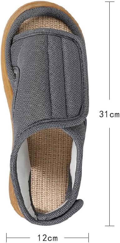 Diabetic Sandals for Men Wide Width Adjustable Summer Edema Swollen Slippers Soft Open Toe Surgical Shoes Anti-skid Breathable Orthopedic Footwear Elderly Sandals - Image 7