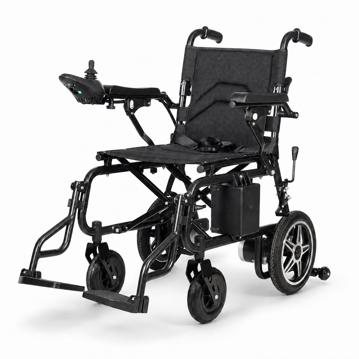 EverActiv EcoMove | Foldable Electric Wheelchair | Lithium Ion Battery | Air Travel Friendly | 22kg Lightweight Motorized with Joystick Control | Portable Travel Chair for Elderly | Disabled, Patients | 100 Kg Capacity-picture-26
