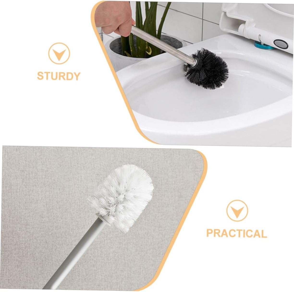 NOLITOY Toilet Brush Heads Refill 6 Pack Brush Replacement Heads for Drill Easy to Use