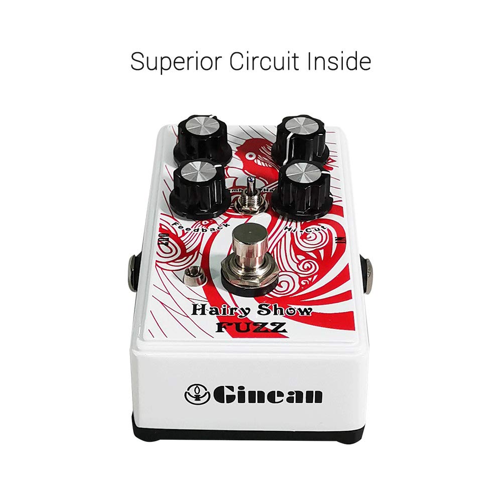 Processo di Produzione del Pedale Effetto Chitarra FUZZ Strumento a Corde per Basso Elettrico per Chitarra Elettrica con Motivo Bianco Rosso Freddo Brillante Giallo