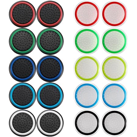 20Pieces Analog Stick Joystick Controller Performance Thumb Grips Compatible with PS5, PS4, Xbox One, Xbox Series X/S Controller Joystick Grips